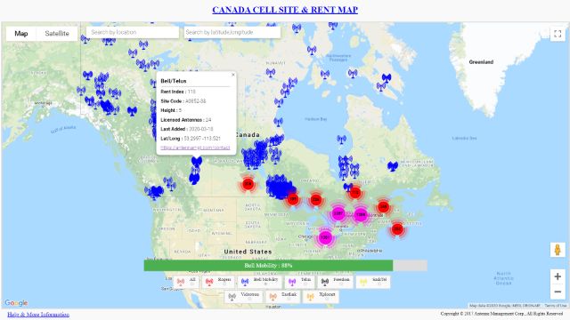 Cell Sites Map