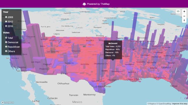 US Election 3D Map
